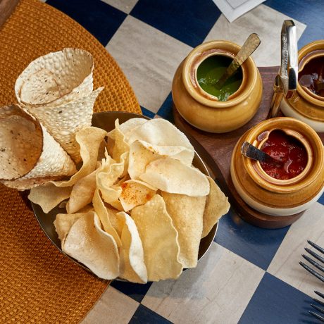ASSORTED PAPADS & CHUTNEYS
