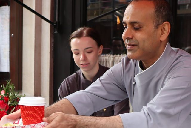 Best Indian restaurant London Mayfair, festive season, a royal christmas lights celebration on Mount Street, a magical evening.