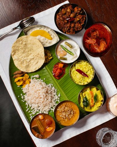 Restaurant Dubai best Brunch the weekend Sadhya The Weekend Sadhya at restaurant Dubai, an elegant expression of Southern India’s most revered feast, curated as part of The Royal Brunch
