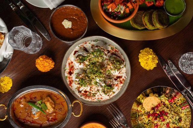 Holi brunch indian restaurant fine dining Downtown Dubai
